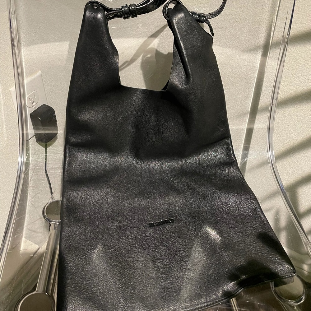 Jill sander soft leather shoulder bag